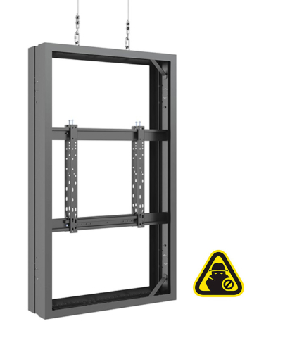 Carcase de protecție de interior pentru display-uri - Carcasă de interior pentru 2 LCD spate-la-spate pe fir Multibrackets MB-8898, compatibil 65", oțel, negru, 31 kg