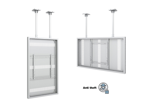 Carcase de protecție de interior pentru display-uri - Carcasă de interior pentru LCD de tavan Multibrackets MB-5810, compatibil 75", oțel, peisaj/portret, alb, 54 kg
