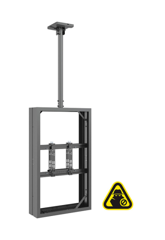 Carcase de protecție de interior pentru display-uri - Carcasă de interior pentru LCD Multibrackets MB-6756, compatibil 43", oțel, portret, negru, 25 kg