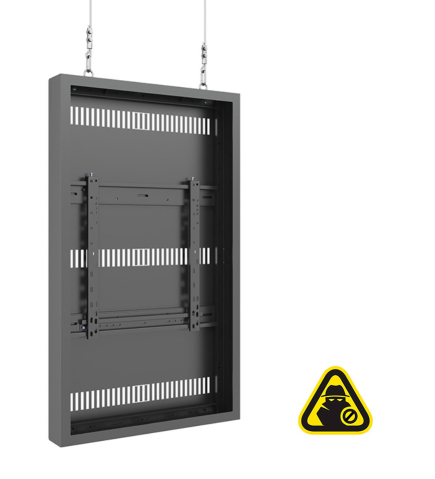 Carcase de protecție pentru display-uri, interior și exterior - Carcasă de interior pentru LCD pe fir Multibrackets MB-3902, compatibil 49", oțel, negru, 30 kg