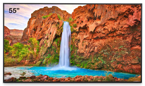 Displayuri profesionale pentru digital signage - Display LCD 55" NEC MultiSync® ME552 IPS with Direct LED backlights media player, 4K UHD 3840 x 2160, 450 cd/m², 18/7, Android 13, peisaj/portret, contrast 1200:1, negru