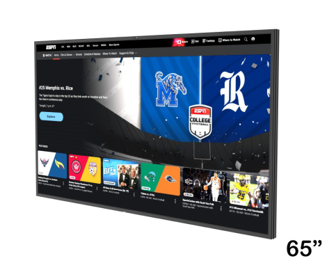 Displayuri outdoor profesionale pentru exterior - Display LCD Outdoor 65" KMT Google TV Dolby Atmos - TG26 2500, 4K UHD 3840 x 2160, 2500 cd/m², contrast 1200:1