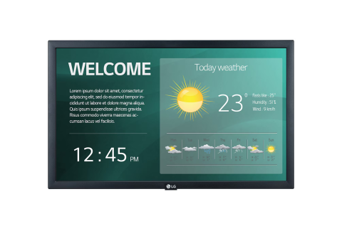 Displayuri profesionale pentru digital signage - Display profesional 22" LG 22SM3N-B, Full HD 1920 x 1080, 250 cd/m², 16/7, webOS 4.1, peisaj/portret, contrast 1000:1