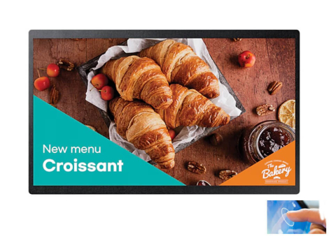 Displayuri profesionale pentru digital signage - Display profesional 24" Samsung QB24C-T, Full HD 1920 x 1080, 250 cd/m², 16/7, Tizen, contrast 1000:1