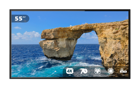 Displayuri touchscreen profesionale - Display Touch EvoBoard 55" IR Touch 20/ HDMI IN slot OPS fără OS model TP, 4K UHD 3840 x 2160, 500 cd/m², contrast 1200:1