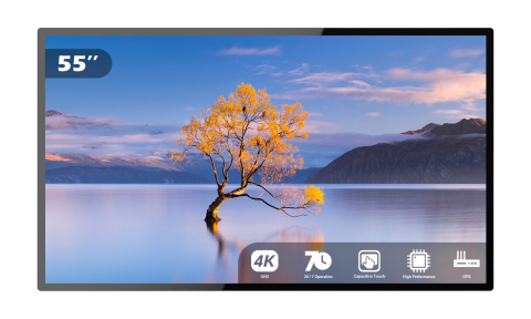 Displayuri touchscreen profesionale - Display Touch EvoBoard UP 55" HDMI IN slot OPS fără OS model TP-550B, 4K UHD 3840 x 2160, 260 cd/m², contrast 1200:1