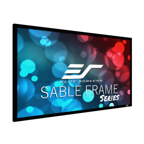 Videoproiecție: videoproiectoare, ecrane și accesorii - Ecran proiectie cu rama fixa catifelata de perete EliteScreens SABLEFRAME ER120WH1, 266 x 149 cm, format 16:9, Pânză CineWhite