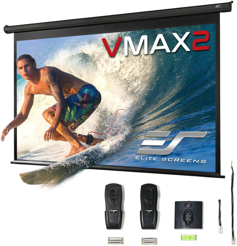 Videoproiecție: videoproiectoare, ecrane și accesorii - Ecran proiectie electric perete/tavan EliteScreens VMAX135UWH2, 299 x 168 cm, format 16:9, Pânză MaxWhite, 1.1 gain, perete sau tavan