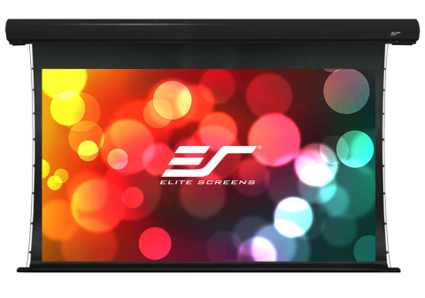 Videoproiecție: videoproiectoare, ecrane și accesorii - Ecran proiectie electric perete/tavan Tensionat EliteScreens Saker SKT110UHW-E12 drop 30cm, format 16:9, Pânză MaxWhite, 1.1 gain, perete sau tavan