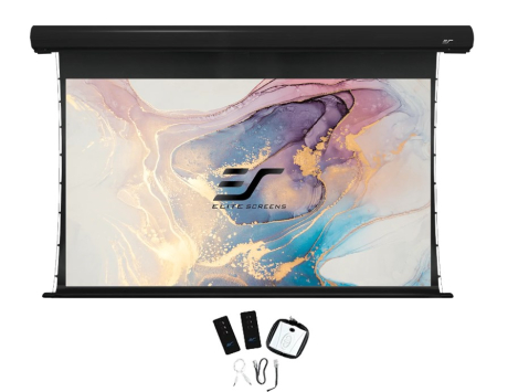 Videoproiecție: videoproiectoare, ecrane și accesorii - Ecran proiectie electric Tensionat EliteScreens Saker SKT135UHW2-E24 Drop 60cm, format 16:9, Pânză MaxWhite, perete