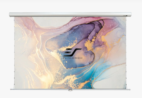 Videoproiecție: videoproiectoare, ecrane și accesorii - Ecran proiectie manual perete/tavan EliteScreens Tab-Tension MT110XH2-C4D-E8, format 16:9, Pânză Full Grey, 1.1 gain, perete sau tavan, alb