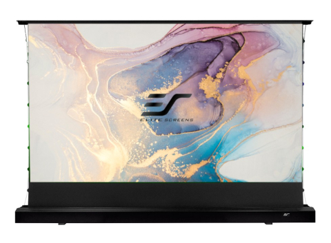 Videoproiecție: videoproiectoare, ecrane și accesorii - Ecran proiectie podea Pull Up Electric tensionat EliteScreens Kestrel FTE110UH3-CLR5 proiectie US, Pânză ALR/CLR 5 (ambient light rejecting), de podea (portabil)