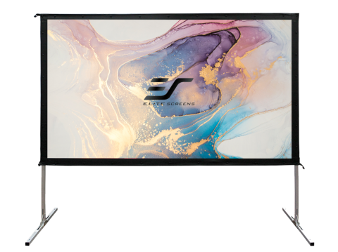 Videoproiecție: videoproiectoare, ecrane și accesorii - Ecran proiectie portabil EliteScreens Yard Master 2 OMS100H2, 222 x 125 cm, format 16:9, Pânză CineWhite, 1.1 gain, de podea (portabil)