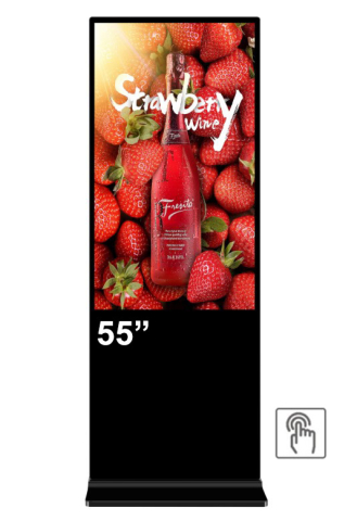 Kiosk și totem digital pentru interior și exterior - Kiosk / Totem Indoor Touch IR 55" - EVOBOARD 55" IR touch, sticlă