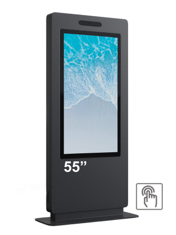 Kiosk și totem digital pentru interior și exterior - Kiosk / Totem Outdoor Touch 55" - EVOBOARD 550ODLTAZ- PCAP display 55", IP65, sticlă securizată, portret