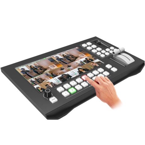 Distribuție semnal video: switchere, mixere și extendere - Mixer Video cu 8 Intrari = 4 x SDI + 2 x HDMI + 2 x stream IP RTSP = cu ecran LCD 11.6" cu Streaming si Inregistrare EVOCONNECT MX422SHI