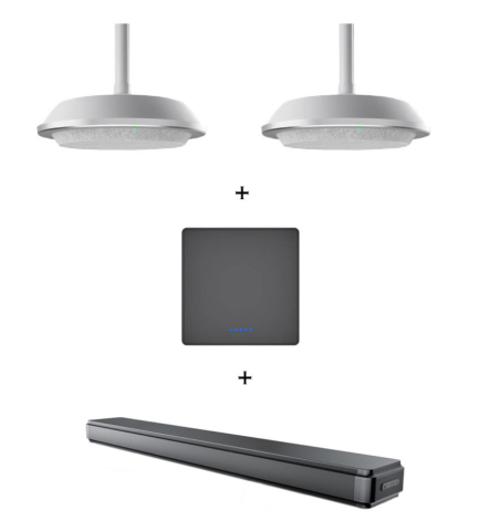 Sisteme videoconferință - Pachet audio cu 2 speakerphone-uri pentru videoconferinte cu prindere in tavan HD11, HDMI/USB-C/LAN