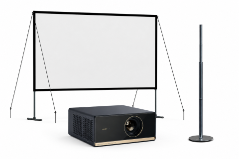 Videoproiectoare laser și cu lampă, pentru orice sală - Pachet de proiecție Wanbo X5 + Ecran Portabil ALR + Suport - TG26, 1100 lumeni ANSI, Full HD 1920 x 1080