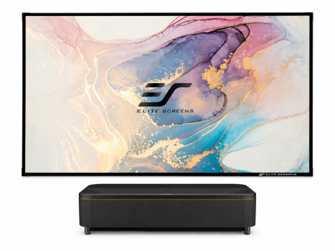 Ecrane de proiecție electrice, fixe, manuale și portabile - Pachet Epson EH-QS100B + Elite Screens AR100H-CLR3 ecran CLR 100", 4500 lumeni ANSI, 4K UHD 3840 x 2160, 3LCD sursă laser