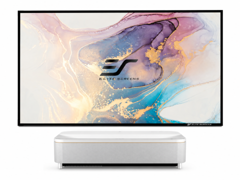 Ecrane de proiecție electrice, fixe, manuale și portabile - Pachet Epson EH-QS100W + Elite Screens AR100H-CLR3 ecran CLR 100", 4500 lumeni ANSI, 4K UHD 3840 x 2160, 3LCD sursă laser