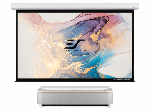 Ecrane de proiecție electrice, fixe, manuale și portabile - Pachet Epson EH-QS100W + Elite Screens AR120H-CLR3 ecran CLR 120", 4500 lumeni ANSI, 4K UHD 3840 x 2160, 3LCD sursă laser