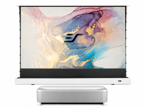 Ecrane de proiecție electrice, fixe, manuale și portabile - Pachet Epson EH-QS100W + Elite Screens FTE101XH2-CLR ecran electric CLR 101", 4500 lumeni ANSI, 4K UHD 3840 x 2160, 3LCD sursă laser