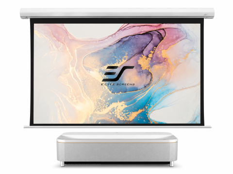 Ecrane de proiecție electrice, fixe, manuale și portabile - Pachet Epson EH-QS100W + Elite Screens Saker SKT120XH-CLR-E12 ecran electric CLR 120", 4500 lumeni ANSI, 4K UHD 3840 x 2160, 3LCD sursă laser