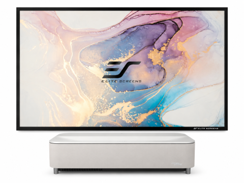Ecrane de proiecție electrice, fixe, manuale și portabile - Pachet Epson Lifestudio Grand Plus EH-LS970W + Elite Screens AR120H-CLR3 Google TV Sound by Bose, 4000 lumeni ANSI, 3LCD sursă laser, cod EPS-LS970W-ES-AR120H-CLR3