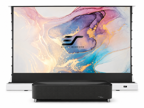 Ecrane de proiecție electrice, fixe, manuale și portabile - Pachet Epson Lifestudio Grand Plus EH-LS970W + Elite Screens Kestrel FTE121XH2-CLR Google TV, 4000 lumeni ANSI, 3LCD sursă laser, cod EPS-LS970B-ES-FTE121XH2-CLR