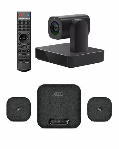 Sisteme videoconferință - Pachet videoconferință BYOM cu cameră PTZ speakerphone wireless POD7 - Large Room WeDoInnov POD7-P10H4, 4K UHD 3840 x 2160, 10x zoom optic, 4 microfoane, HDMI/Wi-Fi/LAN