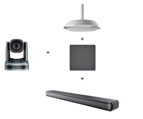 Sisteme videoconferință - Pachet videoconferinta cu audio si speakerphone cu prindere in tavan HD11-RC821, Full HD 1920 x 1080, HDMI/USB-C/LAN