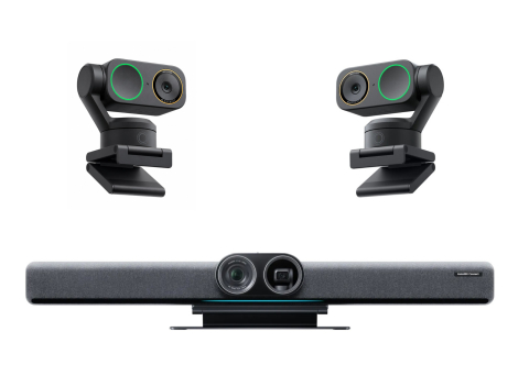 Sisteme videoconferință - Pachet videoconferință Insta360 Connect + 2x Link 2 negru - AI pentru săli medii și mari, 4K UHD 3840 x 2160