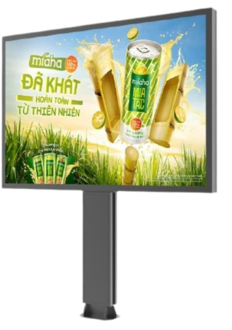 Displayuri profesionale pentru digital signage - Panou publicitar LED exterior 2 fețe - ecran LED + poster pixel pitch 5.0 mm vizibil 6x3 CNLC Technology, 5000 cd/m², Android