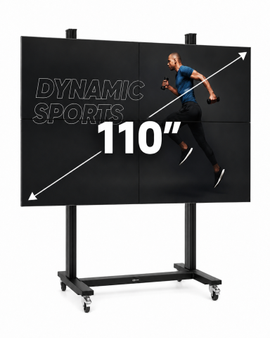 Soluții videowall la cheie, 2x2 și 3x3 - Solutie VideoWall cu baza mobilă Vogel's 2x2 4 Display-uri SMART Signage 55VL5PJ - edge to LG, 55 inch, Full HD 1920 x 1080, 500 cd/m², webOS 4.1