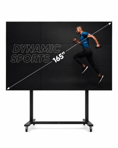 Soluții videowall la cheie, 2x2 și 3x3 - Solutie VideoWall cu baza mobilă Vogel's 3x3 9 x Display-uri SMART Signage LG 55VL5PJ - edge to 3x3-55VL5PJ, 55 inch, Full HD 1920 x 1080, 500 cd/m², webOS 4.1