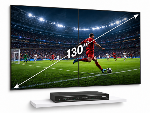 Soluții videowall la cheie, 2x2 și 3x3 - Solutie Videowall SWEDX 130" format 2 x 2 Matrix controller 2 x 2 TG26 65K8, 4K UHD 3840 x 2160, 500 cd/m²