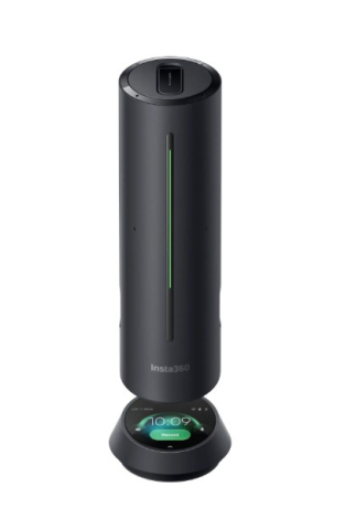 Speakerphone-uri și microfoane pentru videoconferință - Speakerphone omnidirectional Insta360 Wave Full-duplex Audio AI recorder 12 ore, 8 microfoane, captare voce 5 m, cod Wave02