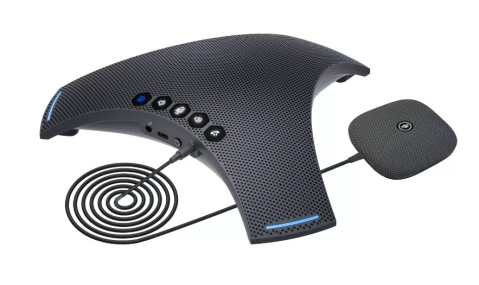 Speakerphone-uri și microfoane pentru videoconferință - Speakerphone wireless POD4 Bluetooth cu un microfon de extensie și funcție de conectare în cascadă 6-8m pickup WeDoInnov, 3 microfoane, Wi-Fi