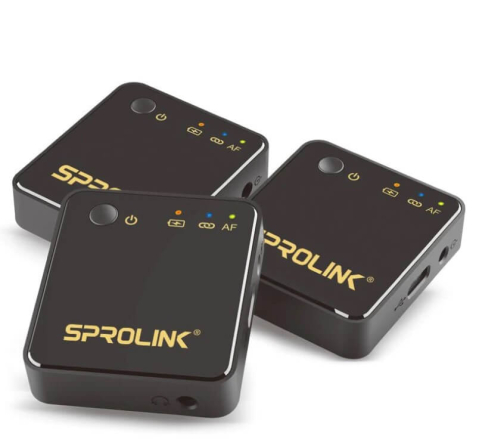 Speakerphone-uri și microfoane pentru videoconferință - SPROLINK M1-Set Microfon Wireless 1 Transmitator+1 Receptor pentru productie audio & video Live audio-video, Wi-Fi