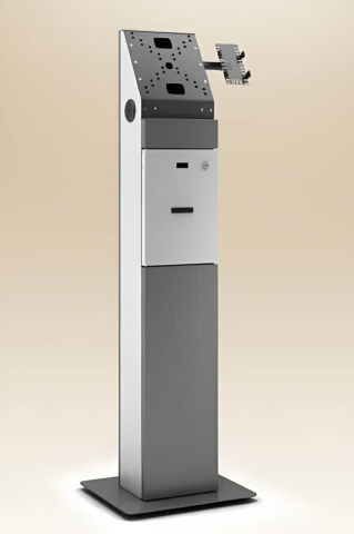 Kiosk self-service cu imprimantă termică și cititor de coduri - Stand Self service BS BSB 21-32" Imprimantă termică și cititor QR