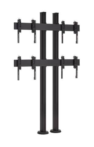 Standuri și suporturi pentru videowall și displayuri mari - Stand Videowall 2x2 Vogel's FMVW2255 cu prindere in podea, compatibil 46" - 55", max. 160 kg, neagra