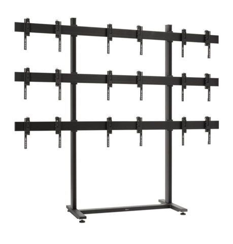Standuri și suporturi pentru videowall și displayuri mari - Stand Videowall 3x3 Vogel's FVW3355 cu baza fixa, negru