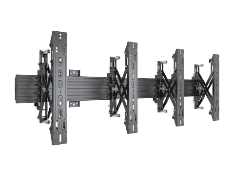 Standuri și suporturi pentru videowall și displayuri mari - Suport de perete Pro MBW2U Push In Pop Out Negru Multibrackets MB-4122, compatibil 40" - 75", max. 40 kg, VESA 600 x 400 mm, oțel, aluminiu