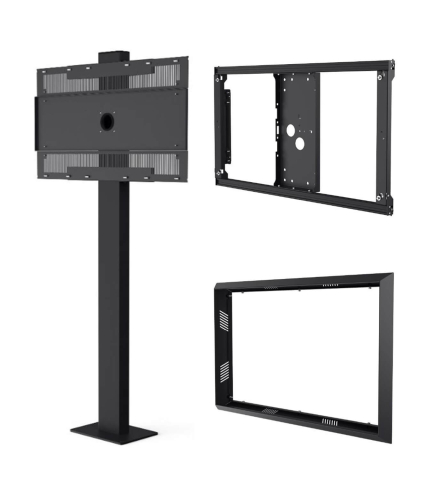 Carcase de protecție de exterior, IP56, cu sticlă securizată - Suport podea outdoor cu rama Vogel`s pentru LG 55XE4F POW1602-POA9602-POF7602