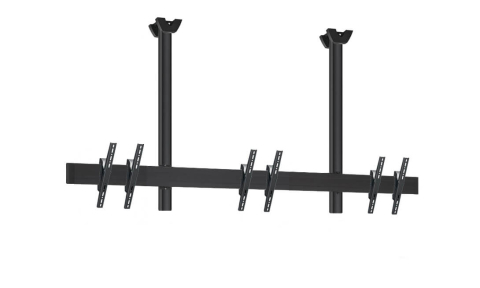 Displayuri videowall și soluții de perete video - Suport tavan Menuboard pentru 3 Display-uri Vogel's MBOARD T3 (Extensibil pana la 10 Display-uri), max. 80 kg, aluminiu