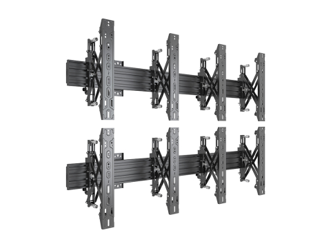 Standuri și suporturi pentru videowall și displayuri mari - Suport VideoWall MBW2UX2 Push In Pop Out Multibrackets MB-2628 40"-75", max. 30 kg, VESA 100 x 100 mm, oțel, aluminiu, negru