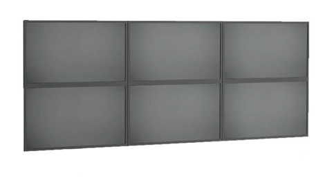 Displayuri videowall și soluții de perete video - Suport VideoWALL Vogel's 3x2 cu fixare pe perete
