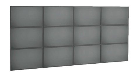 Displayuri videowall și soluții de perete video - Suport VideoWALL Vogel's 4x3 cu fixare pe perete, aluminiu
