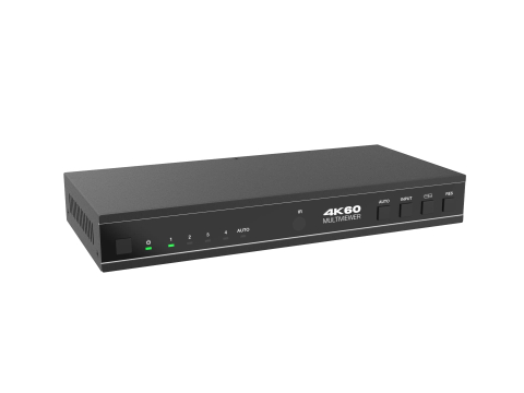 Distribuție semnal video: switchere, mixere și extendere - Switch Seamless HDMI2.0b 4x1 cu Multi-Viewer cu Audio Extract 4K@60Hz 4:4:4 HDCP2.2 cu telecomanda EVOCONNECT, negru