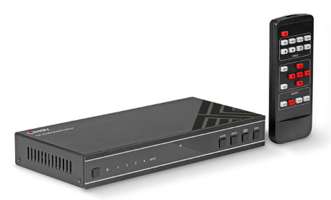 Distribuție semnal video: switchere, mixere și extendere - Switcher multiview fără întreruperi 4x1 HDMI 4K60 Lindy 38228, 4K UHD 3840 x 2160, negru